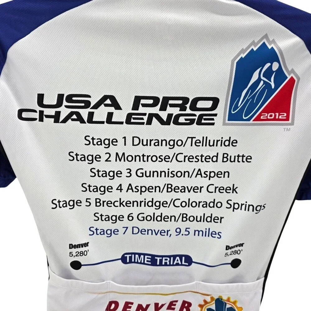 Pearl Izumi Mens Small Cycling Jersey USA Pro Challenge 2012 Colorado  *Autograp